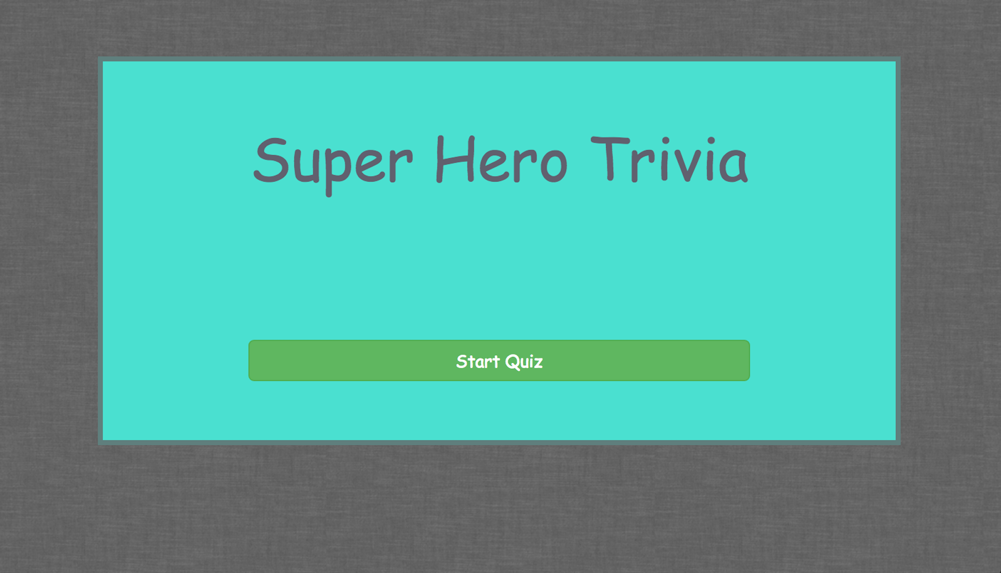 Super Hero Trivia